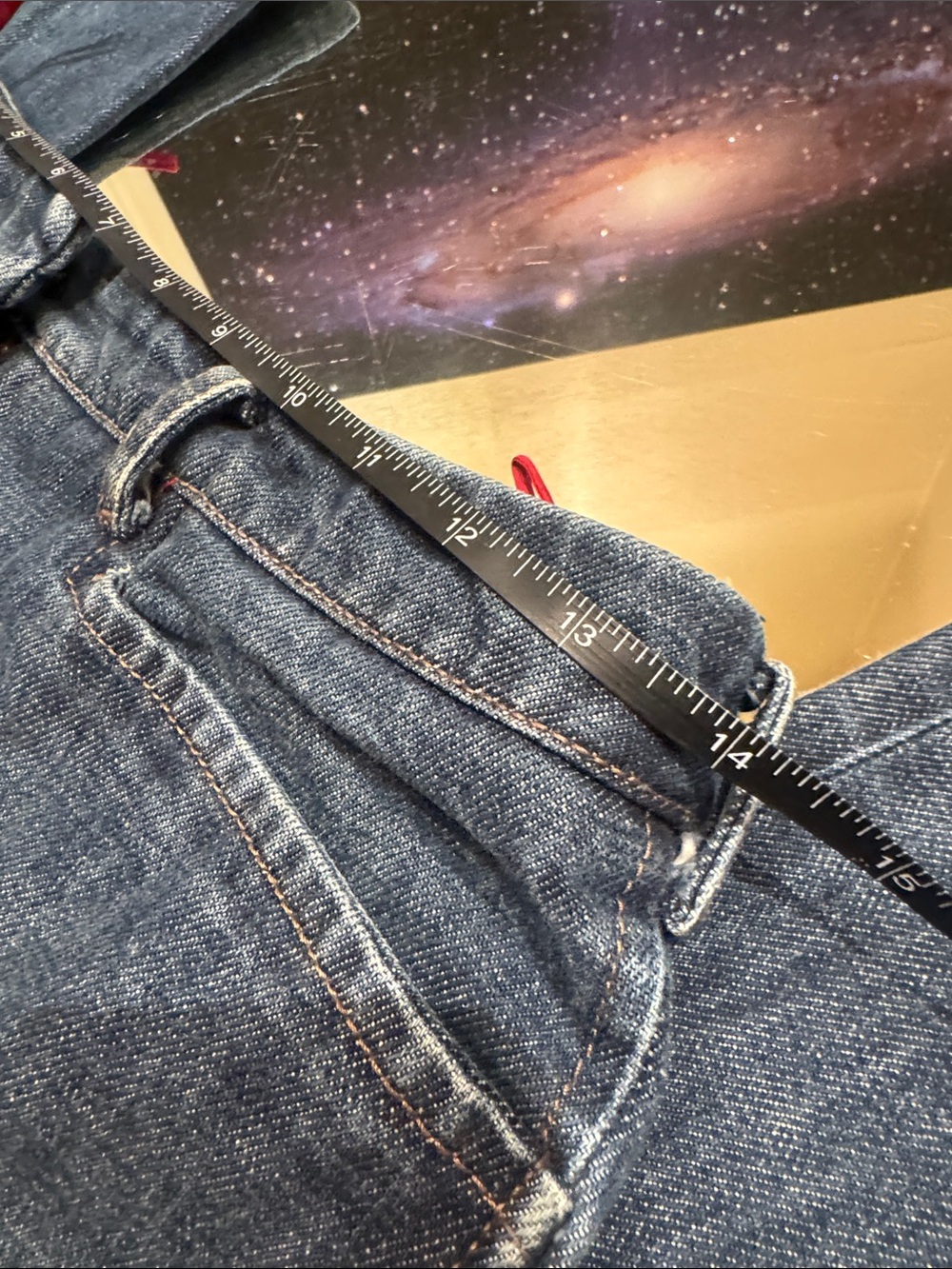 Prada Vintage Bootcut Crop Jeans Dark Wash Denim Made in Italy Size 40 Y2K - Picture 4 of 14